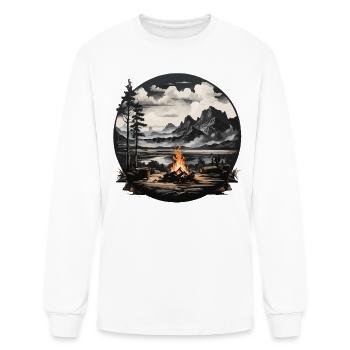 Island In The Fog - Men's Long Sleeve T-Shirt - white - Front