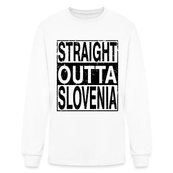 Slovenia Straight Outta Slovenia - Men's Long Sleeve T-Shirt - white - Front