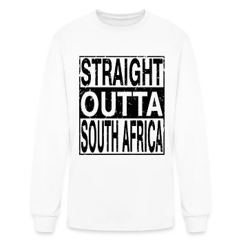 South Africa Straight Outta South Africa - Men's Long Sleeve T-Shirt - white - Front