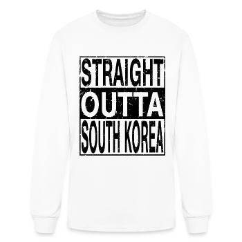 South Korea Straight Outta South Korea - Men's Long Sleeve T-Shirt - white - Front