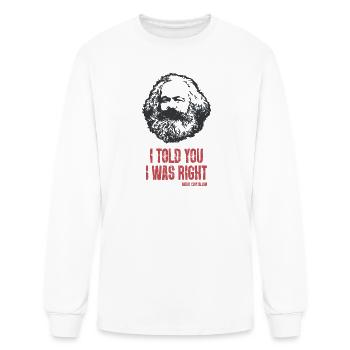 Capitalism gift Karl Marx Marxism Chemnitz - Men's Long Sleeve T-Shirt - white - Front