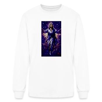 Celestial Savior in Blue Robe - Men's Long Sleeve T-Shirt - white - Front