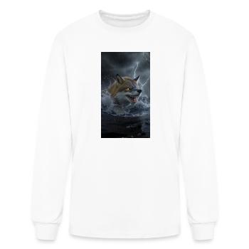Lightning Wolf Tempest - Men's Long Sleeve T-Shirt - white - Front