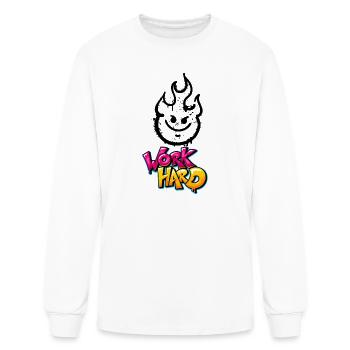 Graffiti Flame Work Hard Urban Design - Men's Long Sleeve T-Shirt - white - Front