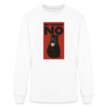 Non, c’est pas de chat Coffee Tee - T-shirt à manches longues Homme - blanc - Devant