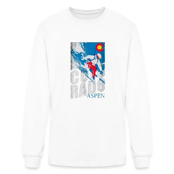 Aspen Colorado Snowboard Snowboarding Snowboarder - Men's Long Sleeve T-Shirt - white - Front