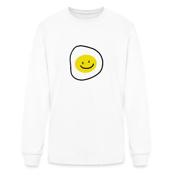 jaune d’œuf - T-shirt à manches longues Homme - blanc - Devant