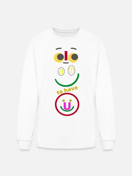 happy face - Men's Long Sleeve T-Shirt - white
