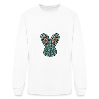 Gemstone Turquoise Rabbit - Men's Long Sleeve T-Shirt - white - Front