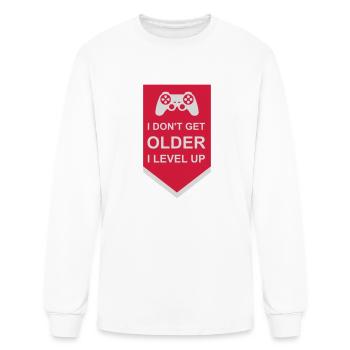 get older level up - Men's Long Sleeve T-Shirt - white - Front