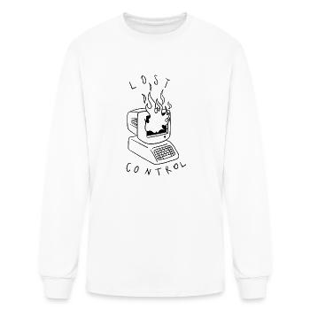 Lost Control: A Retro Computer Inspired Design - Men's Long Sleeve T-Shirt - white - Front