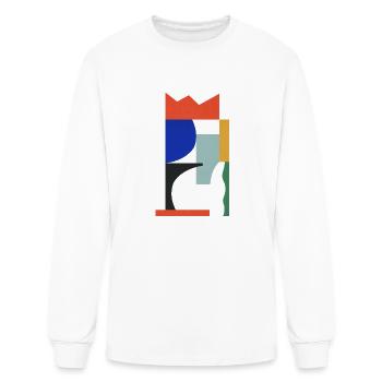 Geometric collage 6 - Men's Long Sleeve T-Shirt - white - Front