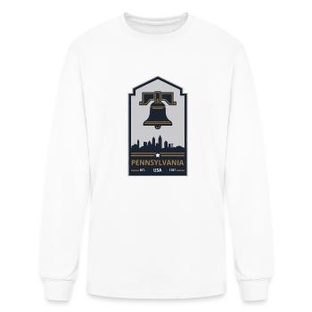 Vintage Pennsylvania Emblem with Liberty Bell - Men's Long Sleeve T-Shirt - white - Front