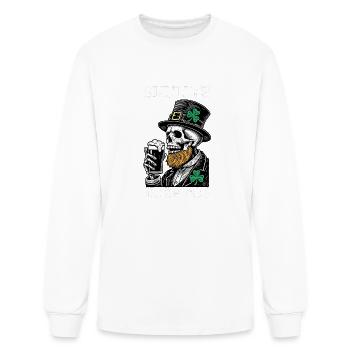 Skully's Irish Pub Skull St. Patrick's Day 2025 Sh - Men's Long Sleeve T-Shirt - white - Front