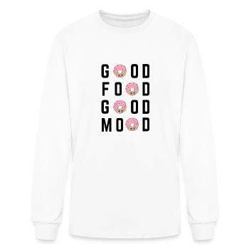 Funny Gluten Free Design Good Food Good Mood - Men's Long Sleeve T-Shirt - white - Front
