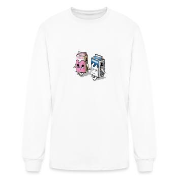 Café et TV Lait - T-shirt à manches longues Homme - blanc - Devant