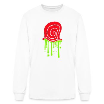 Snail shell Slime Disgusting Slimy Drops Dripping - Men's Long Sleeve T-Shirt - white - Front