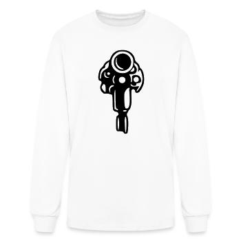 Wild West Revolver Silhouette Western - Men's Long Sleeve T-Shirt - white - Front