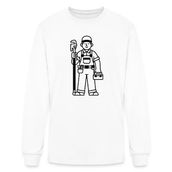 plumber - Men's Long Sleeve T-Shirt - white - Front