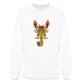 Celtic Knot Scorpion - Men's Long Sleeve T-Shirt - white - Front