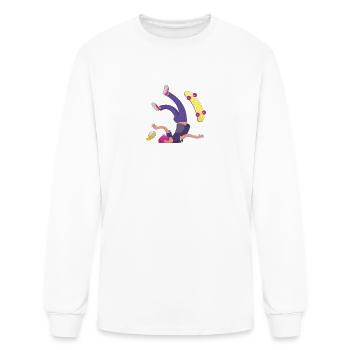 Skater flies on the nose - Men's Long Sleeve T-Shirt - white - Front