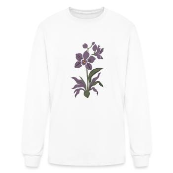 Purple Orchid - Men's Long Sleeve T-Shirt - white - Front