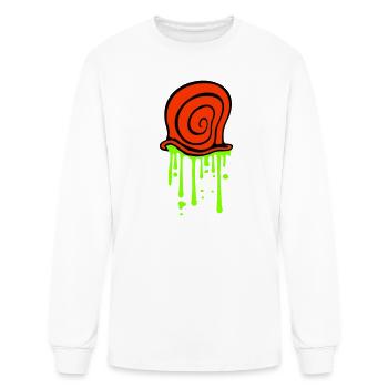 Snail shell Slime Disgusting Slimy Drops Dripping - Men's Long Sleeve T-Shirt - white - Front
