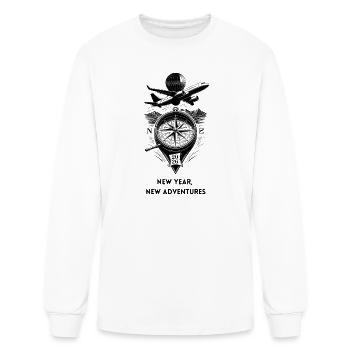New Year New Adventures T-Shirt | Minimalist - Men's Long Sleeve T-Shirt - white - Front
