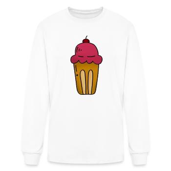 Pink Ice Cream Pop Art Cone - Men's Long Sleeve T-Shirt - white - Front