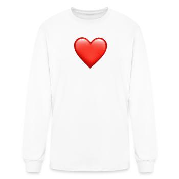 Crimson Heart Emblem for Apparel  - Men's Long Sleeve T-Shirt - white - Front