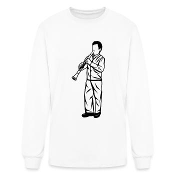 Clarinet Kid - Men's Long Sleeve T-Shirt - white - Front