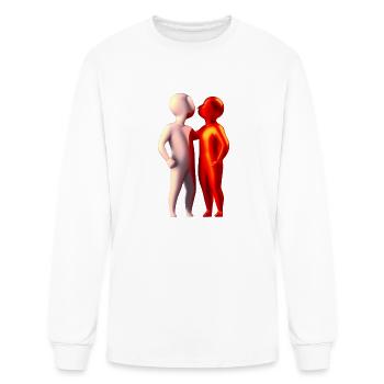 Loving Couple - Men's Long Sleeve T-Shirt - white - Front