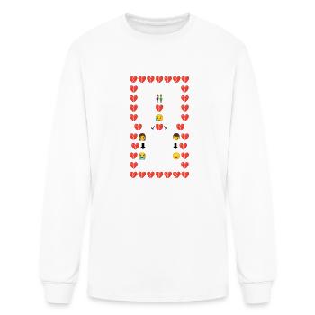 Sad and Broken Heart - Men's Long Sleeve T-Shirt - white - Front