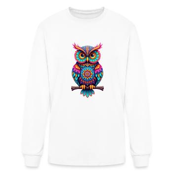 Street art owl for a Street art fans artists spra - Men's Long Sleeve T-Shirt - white - Front