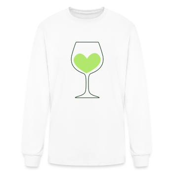 Love of white wine - Men's Long Sleeve T-Shirt - white - Front