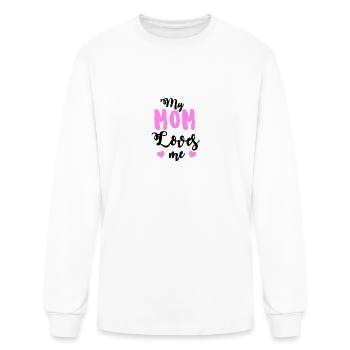 Baby My Mom loves me - Men's Long Sleeve T-Shirt - white - Front