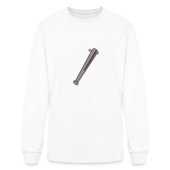 Baseball bat with nail - Men's Long Sleeve T-Shirt - white - Front