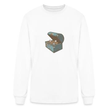 treasure chest - Men's Long Sleeve T-Shirt - white - Front