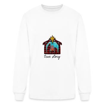 True Story - Men's Long Sleeve T-Shirt - white - Front