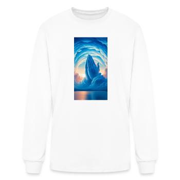 Praying hands - Men's Long Sleeve T-Shirt - white - Front