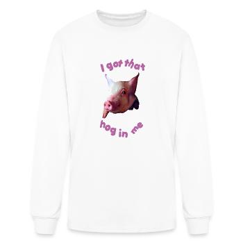 i got that hog in me t shirt - Men's Long Sleeve T-Shirt - white - Front