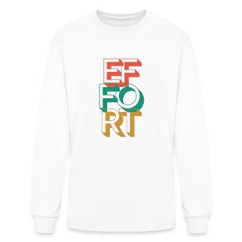Retro Effort - Men's Long Sleeve T-Shirt - white - Front