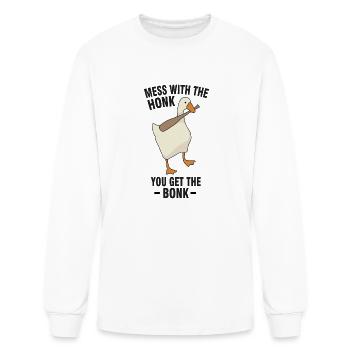 Brutal Goose With Baseball Bat - Men's Long Sleeve T-Shirt - white - Front