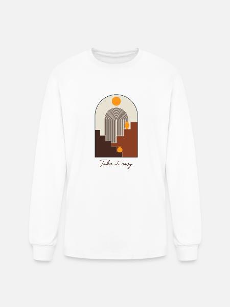 Take It Easy - Men's Long Sleeve T-Shirt - white