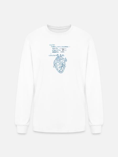 CodeHeart Anatomy Illustration - Men's Long Sleeve T-Shirt - white