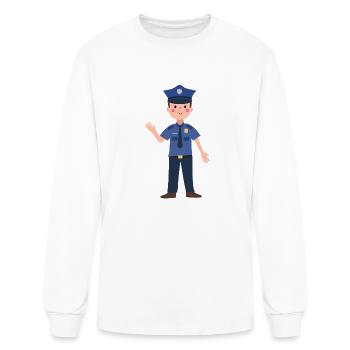 police officer - Men's Long Sleeve T-Shirt - white - Front