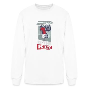 La motivation motive le don positif de carrière - T-shirt à manches longues Homme - blanc - Devant