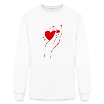 Heart And Hands - Men's Long Sleeve T-Shirt - white - Front