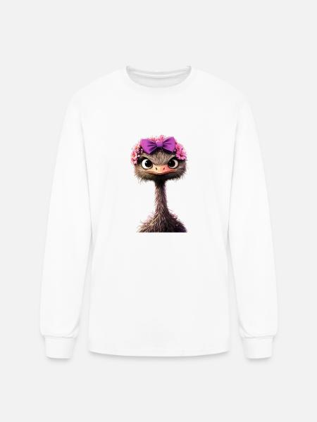 Duckie - Men's Long Sleeve T-Shirt - white