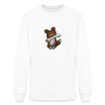 Sheltie Puppy - Men's Long Sleeve T-Shirt - white - Front